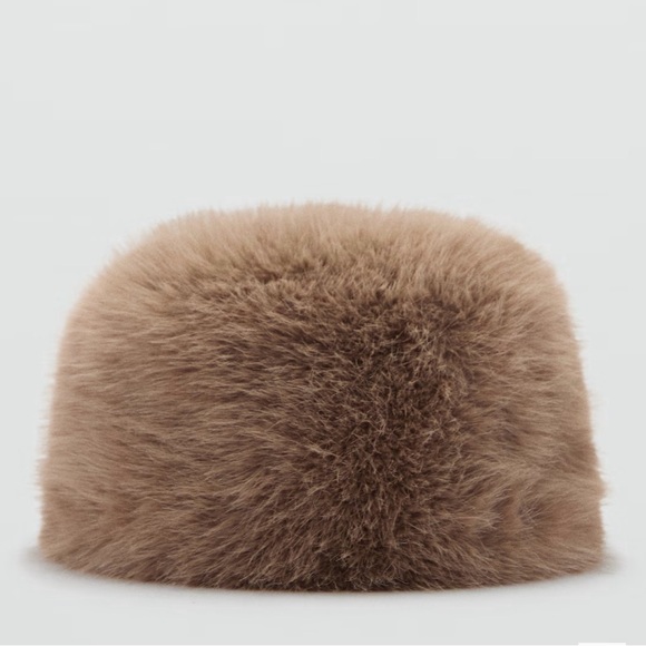 Mango Soft Brown Fur Hat - Picture 1 of 6